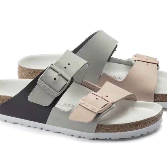 Birkenstock Arizona Split Colorblock Sandals Mineral/Rose Size 39 - Picture 1 of 11